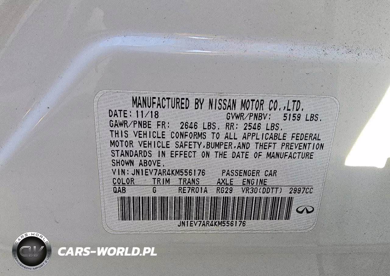 2019 Infiniti Q50 3.0T Luxe VIN:JN1EV7AR4KM556176 - 12