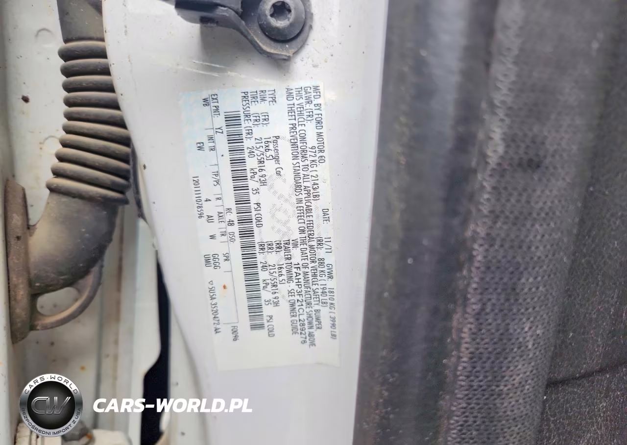2012 Ford Focus Se VIN:1FAHP3F21CL289276 - 12