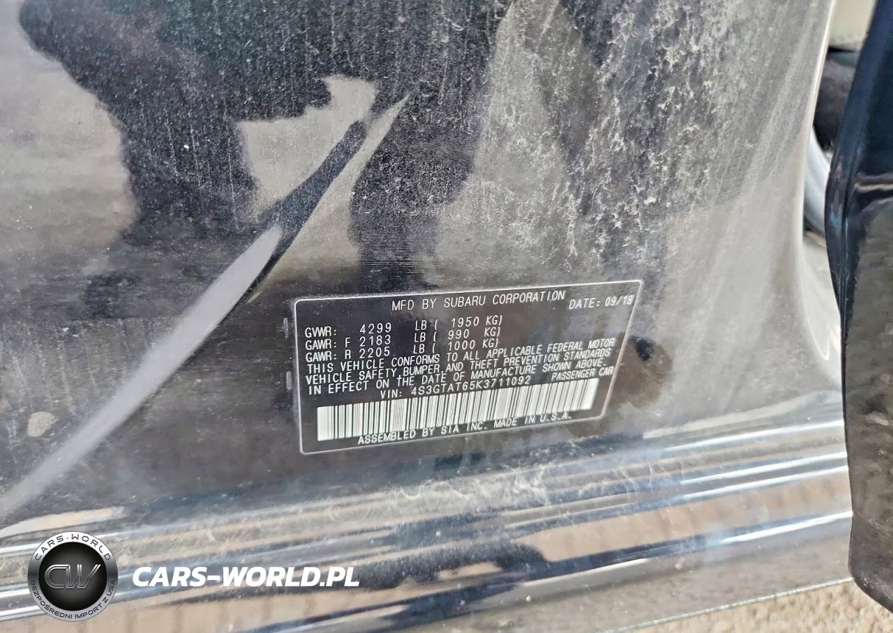 2019 Subaru Impreza Limited VIN:4S3GTAT65K3711092 - 13