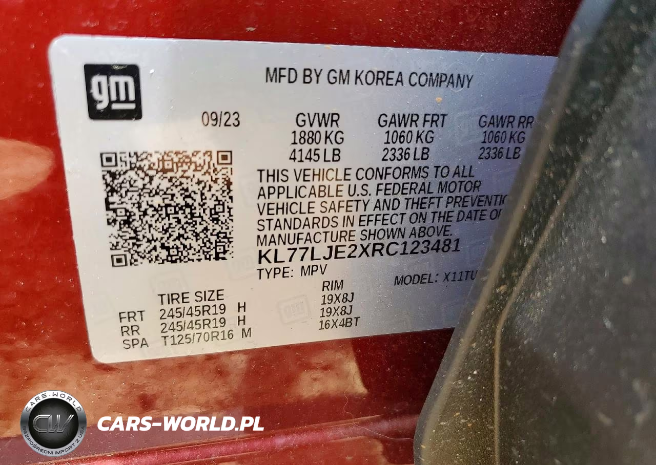 2024 Chevrolet Trax 2Rs VIN:KL77LJE2XRC123481 - 13