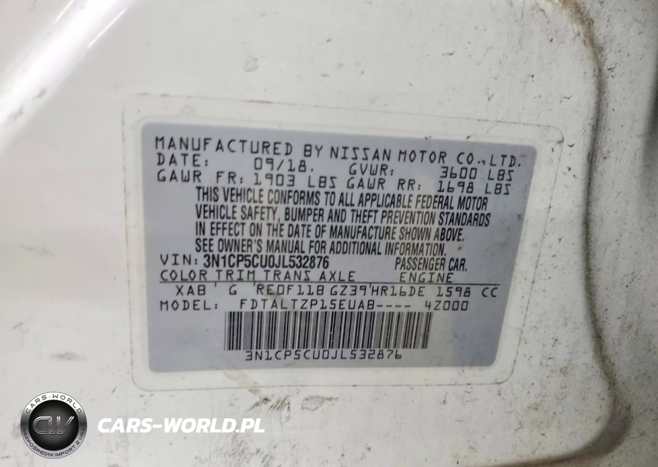 2018 Nissan Kicks Sr VIN:3N1CP5CU0JL532876 - 13