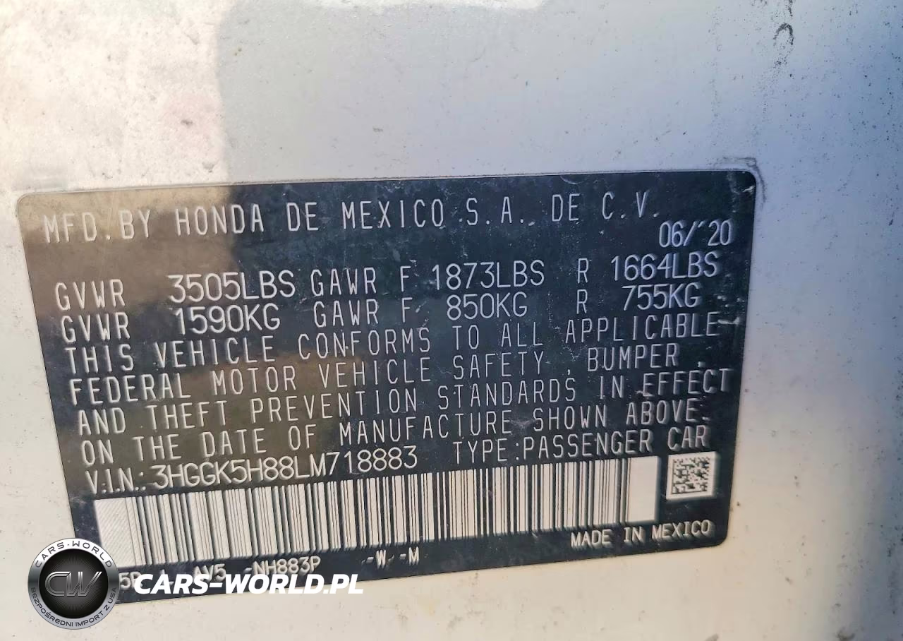 2020 Honda Fit Ex VIN:3HGGK5H88LM718883 - 14