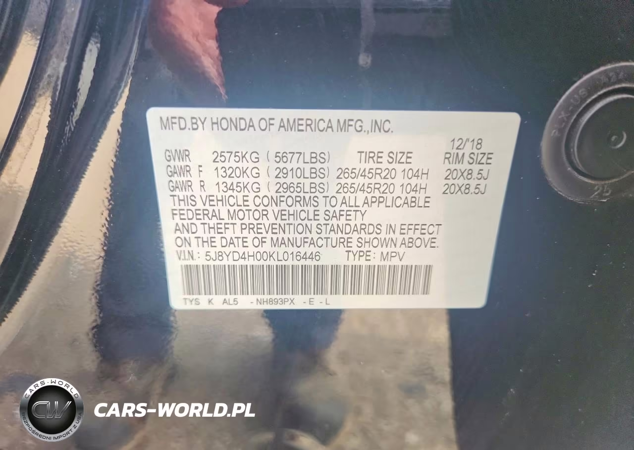 2019 Acura Mdx A-Spec VIN:5J8YD4H00KL016446 - 12
