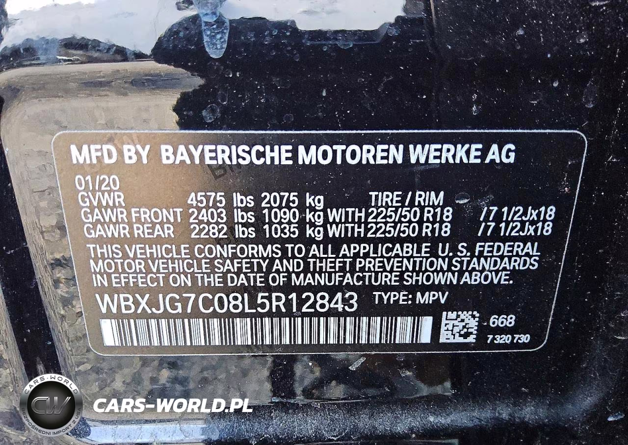 2020 BMW X1 Sdrive28I VIN:WBXJG7C08L5R12843 - 12