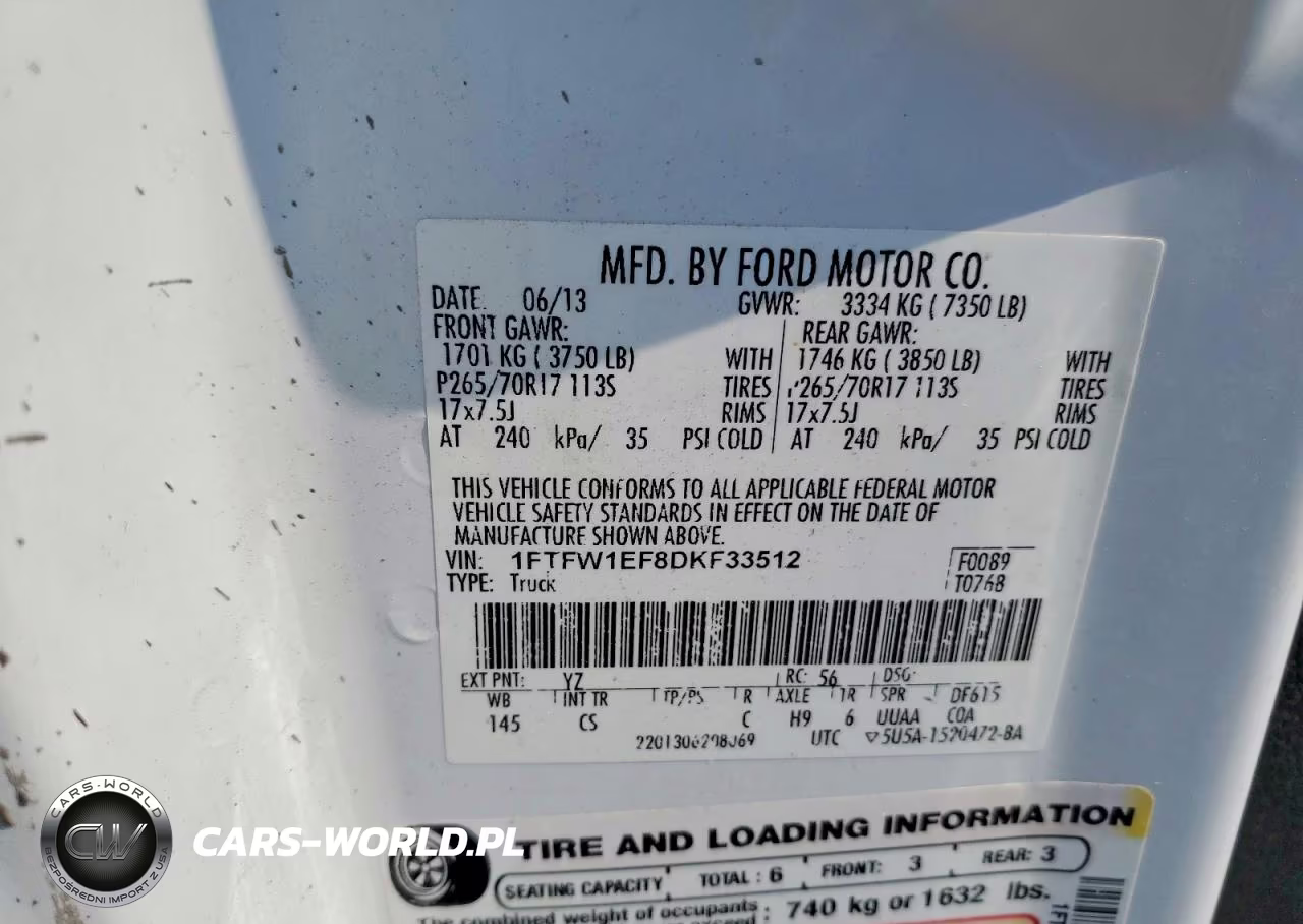 2013 Ford F150 Supercrew VIN:1FTFW1EF8DKF33512 - 12
