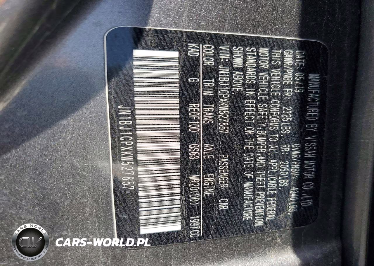 2019 Nissan Rogue Sport S VIN:JN1BJ1CPXKW527857 - 14