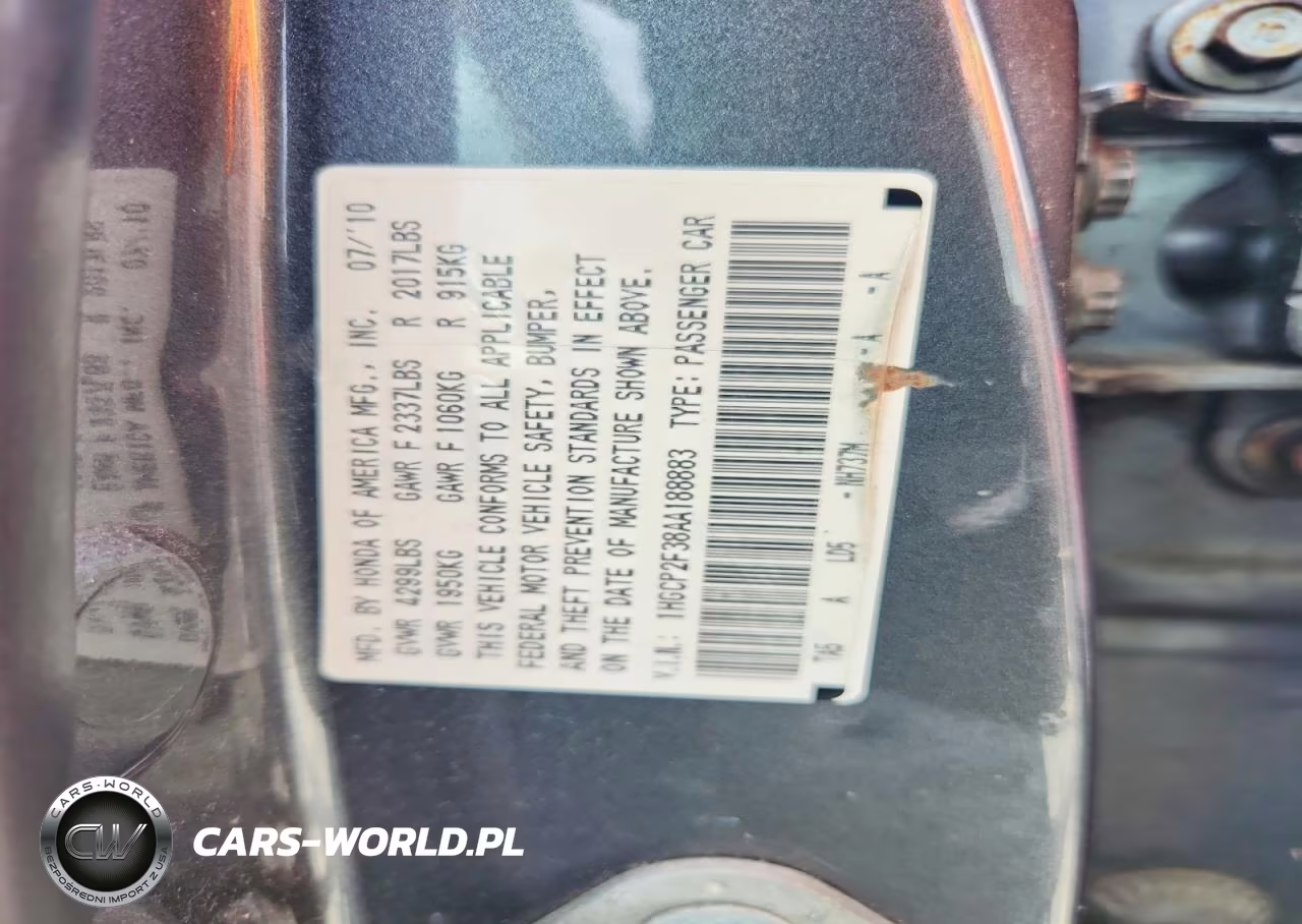 2010 Honda Accord Lx VIN:1HGCP2F38AA188883 - 13
