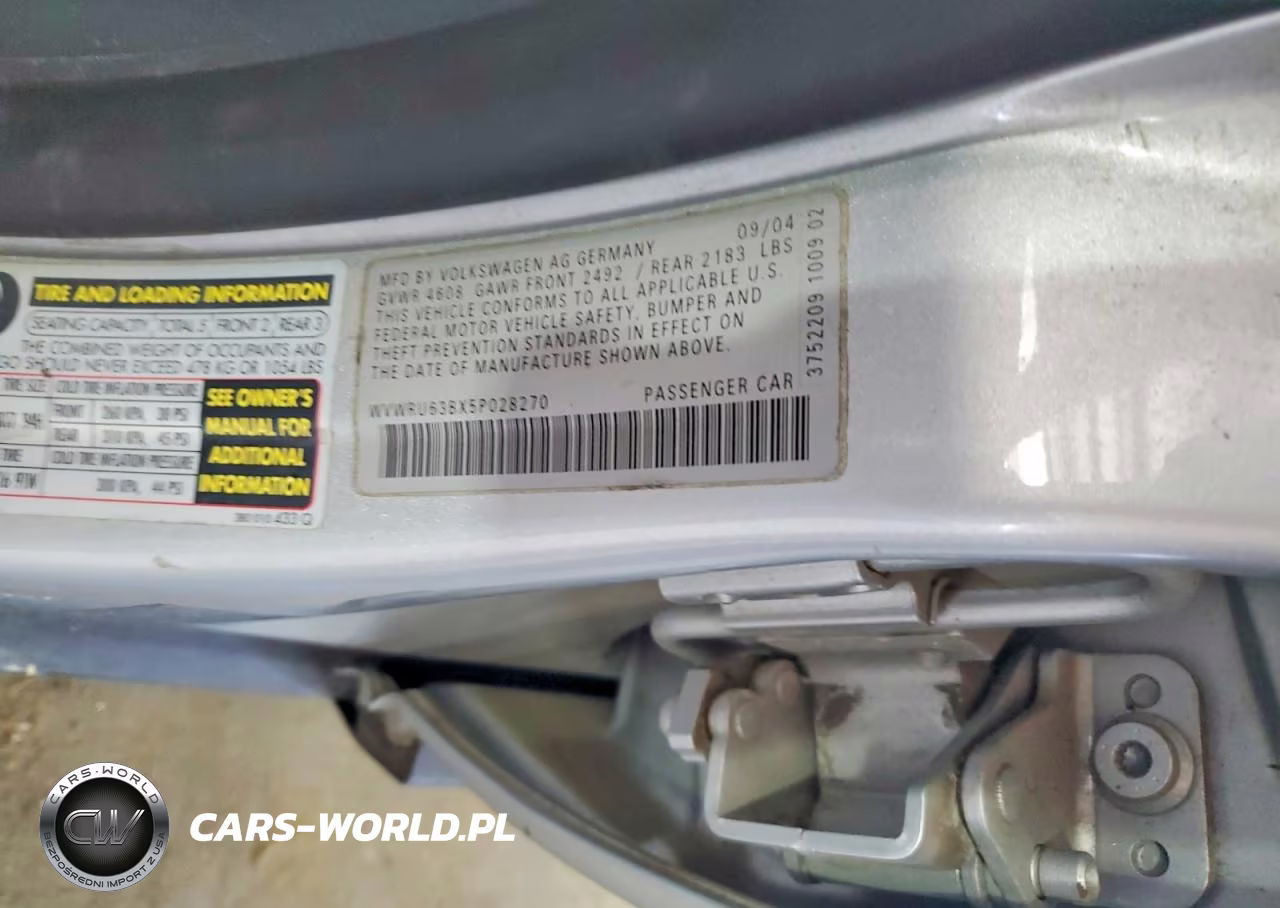 2004 Volkswagen Facade VIN:WVWRU63BX5P028270 - 12