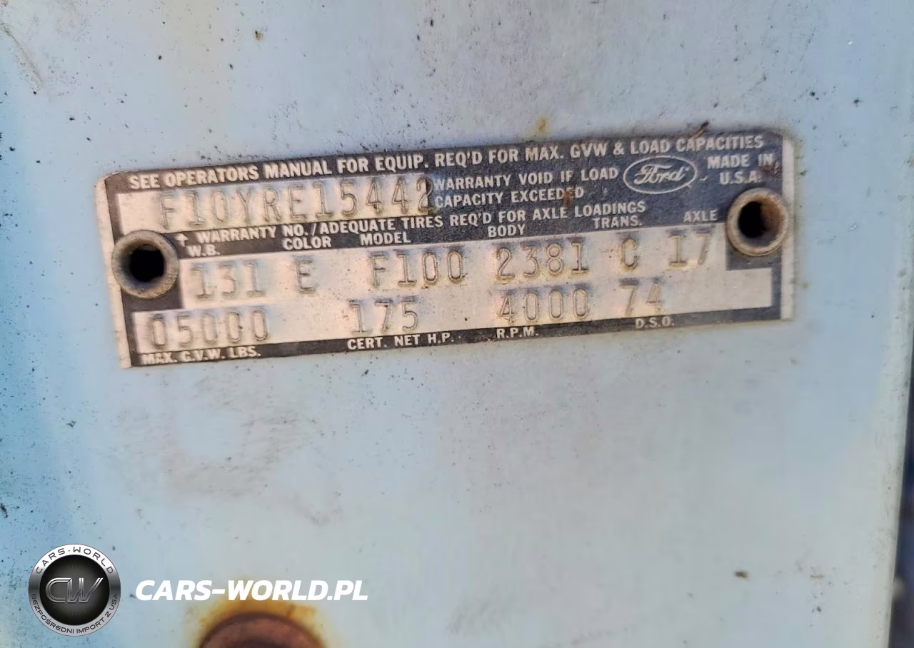 1969 Ford F-100 VIN:F10YRE15442 - 12