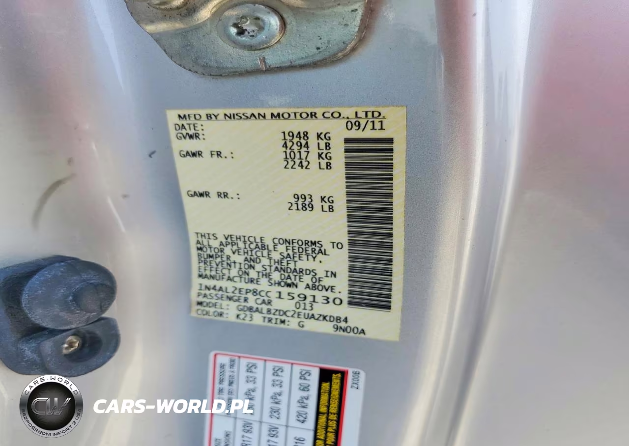 2012 Nissan Altima 2.5 S VIN:1N4AL2EP8CC159130 - 13