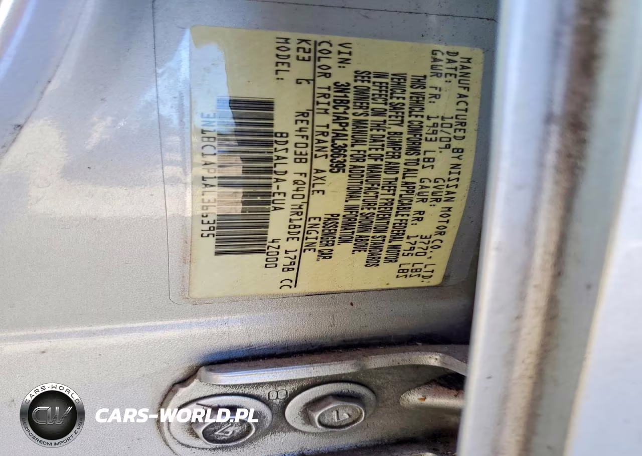 2010 Nissan Versa 1.8 S VIN:3N1BC1AP1AL366395 - 13