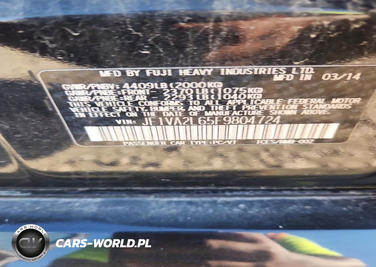 2015 Subaru Wrx Sti VIN:JF1VA2L65F9804724 - 13