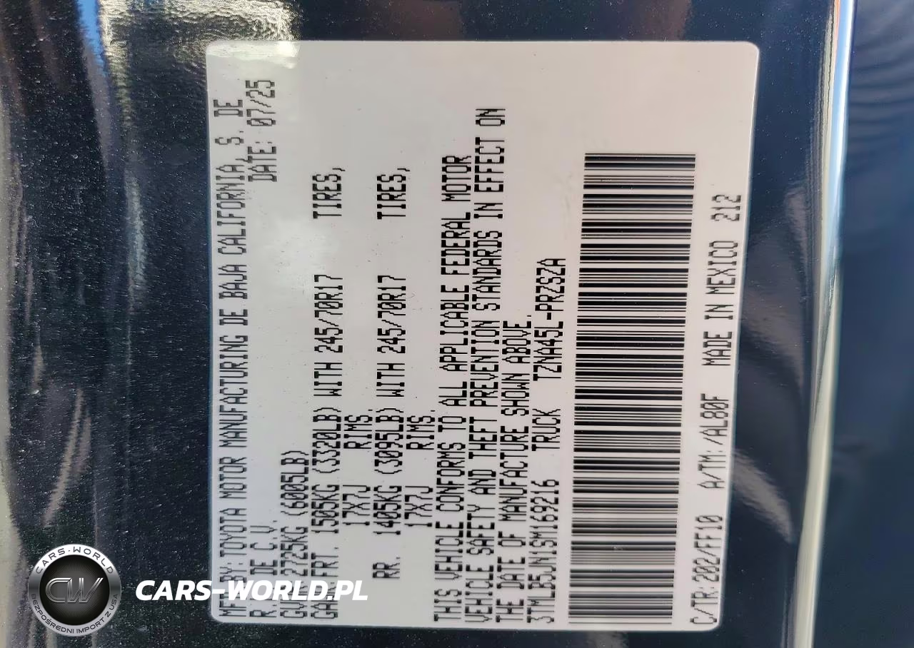 2025 Toyota Tacoma Sr5 VIN:3TMLB5JN1SM169216 - 12