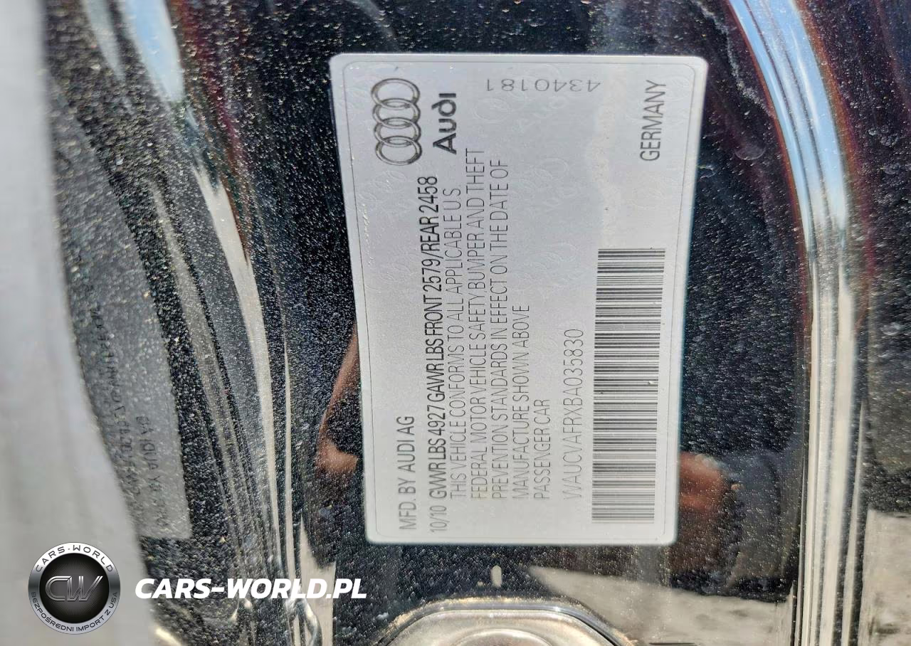 2011 Audi S5 Premium Plus VIN:WAUCVAFRXBA035830 - 12