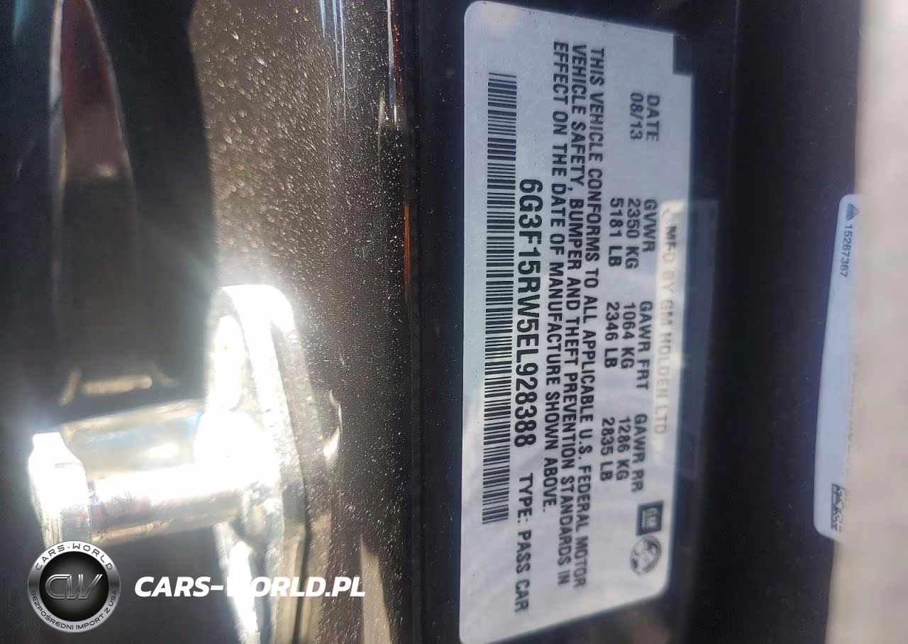 2014 Chevrolet Ss VIN:6G3F15RW5EL928388 - 12