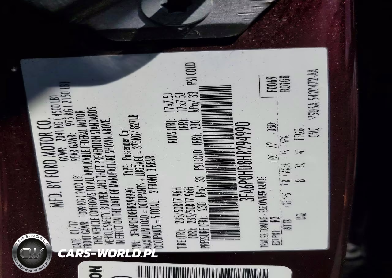 2017 Ford Fusion Se VIN:3FA6P0HD8HR294990 - 12