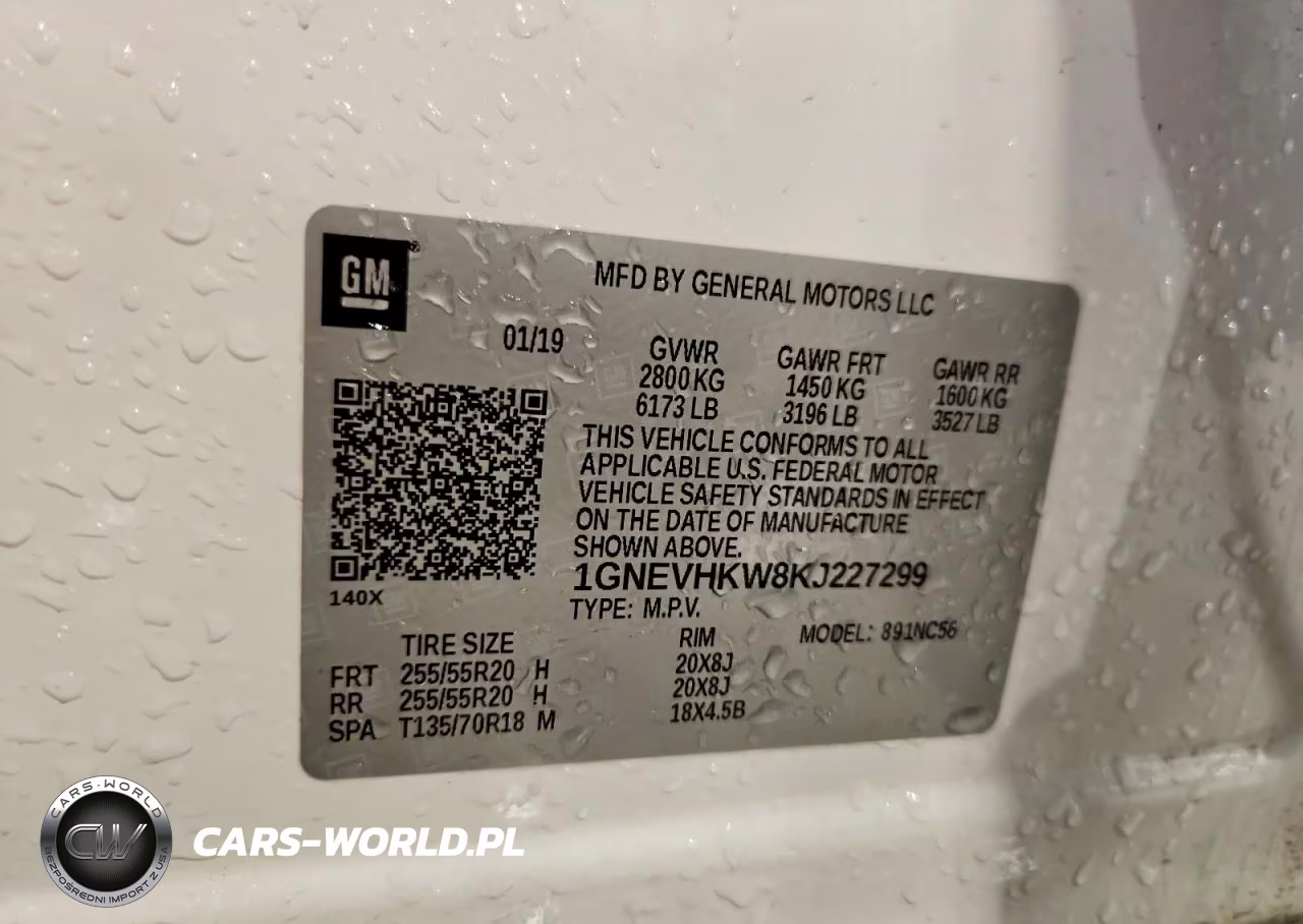 2019 Chevrolet Traverse Lt VIN:1GNEVHKW8KJ227299 - 13