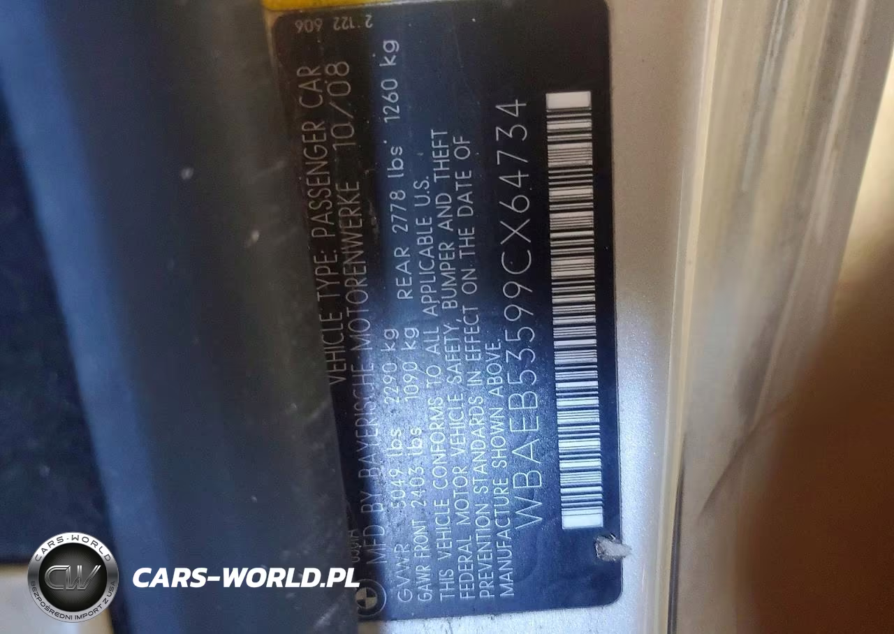 2009 BMW 650 I VIN:WBAEB53599CX64734 - 12