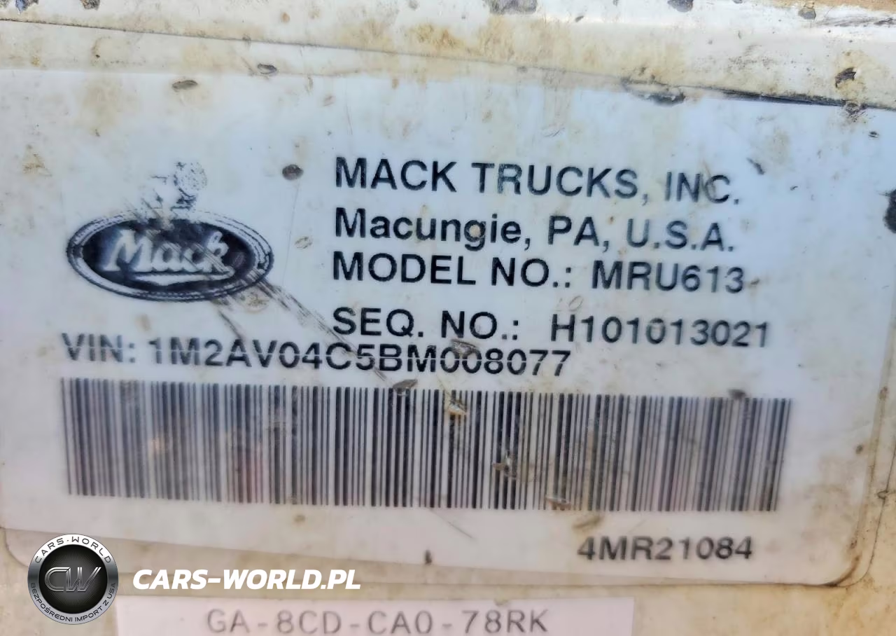 2011 Mack Mru613 Refuse Truck VIN:1M2AV04C5BM008077 - 12
