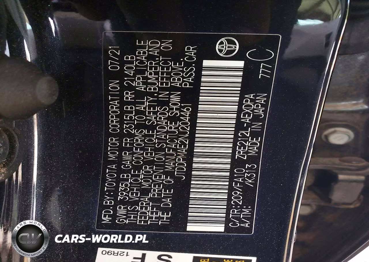 2022 Toyota Corolla L VIN:JTDDPMAE2NJ204461 - 12