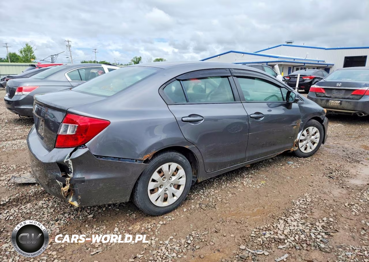 2012 Honda Civic Lx VIN:2HGFB2F58CH333017 - 3