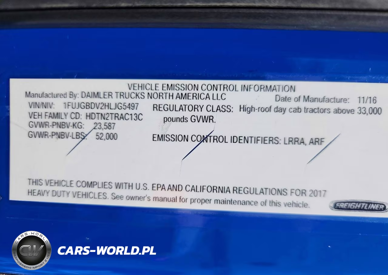 2017 Freightliner Cascadia 113 Semi Truck VIN:1FUJGBDV2HLJG5497 - 11