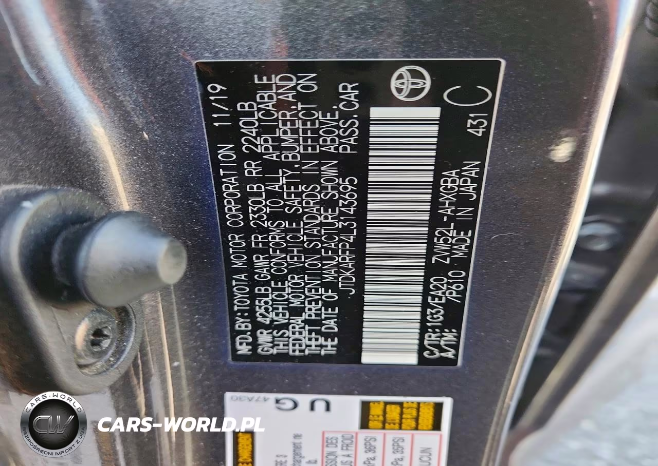 2020 Toyota Prius Prime Xle VIN:JTDKARFP4L3143695 - 12