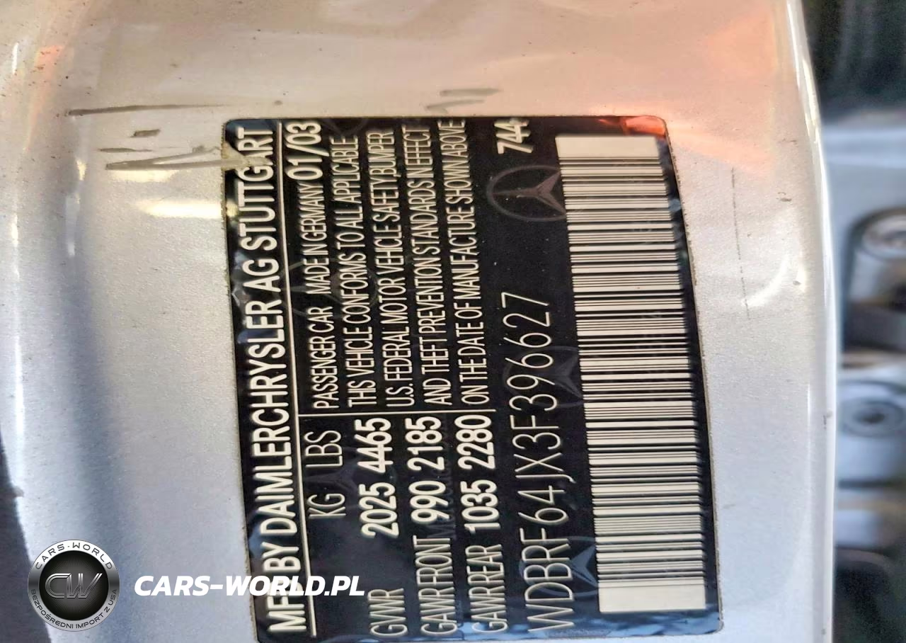 2003 Mercedes-Benz C 320 VIN:WDBRF64JX3F396627 - 12