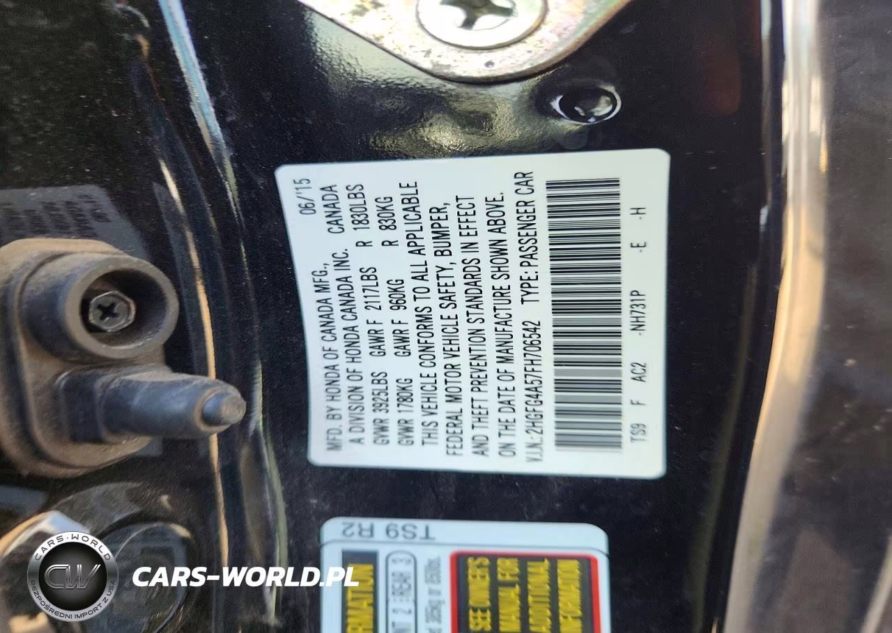 2015 Honda Civic Si VIN:2HGFG4A57FH706542 - 12