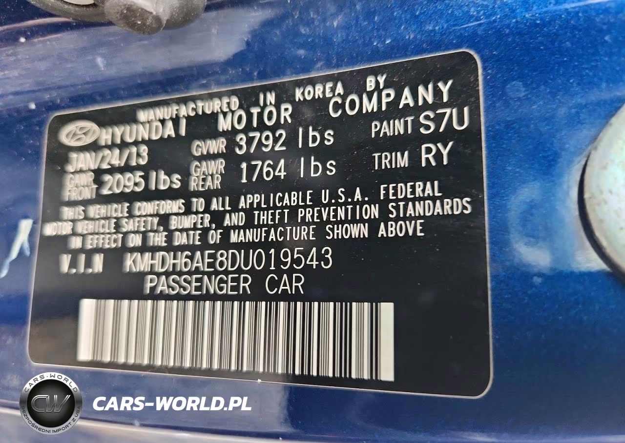 2013 Hyundai Elantra Coupe Se VIN:KMHDH6AE8DU019543 - 12