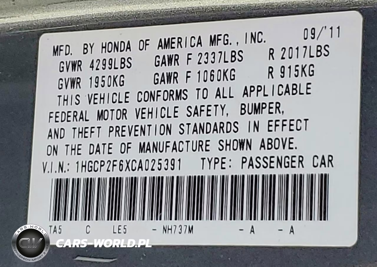 2012 Honda Accord Se VIN:1HGCP2F6XCA025391 - 12