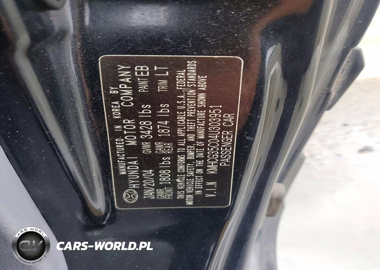 2004 Hyundai Accent Gl VIN:KMHCG35C04U303951 - 12