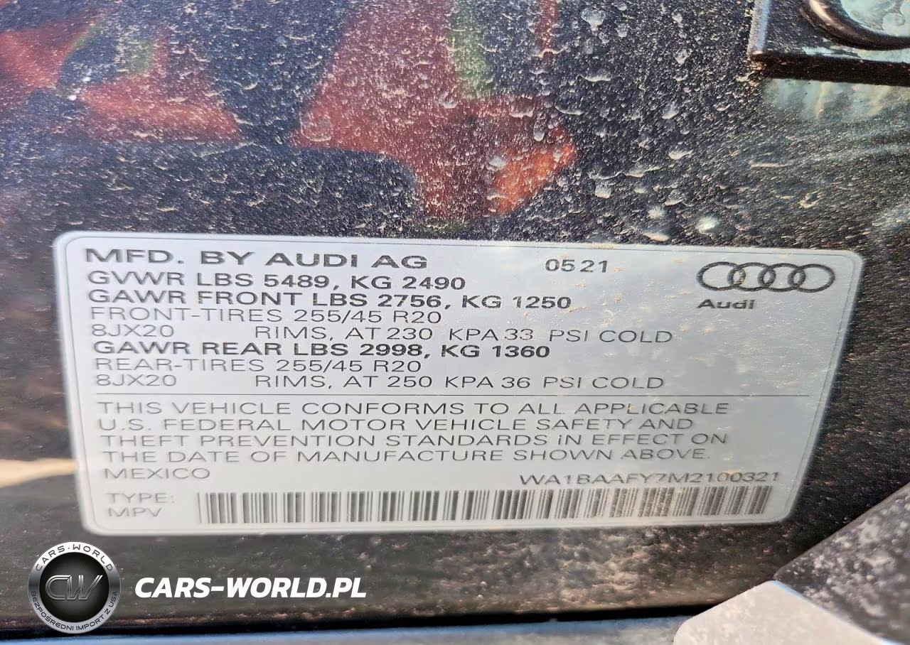 2021 Audi Q5 Premium Plus VIN:WA1BAAFY7M2100321 - 13