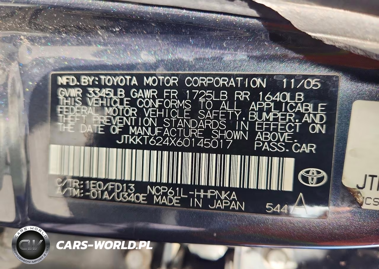 2006 Scion Xa Base VIN:JTKKT624X60145017 - 13
