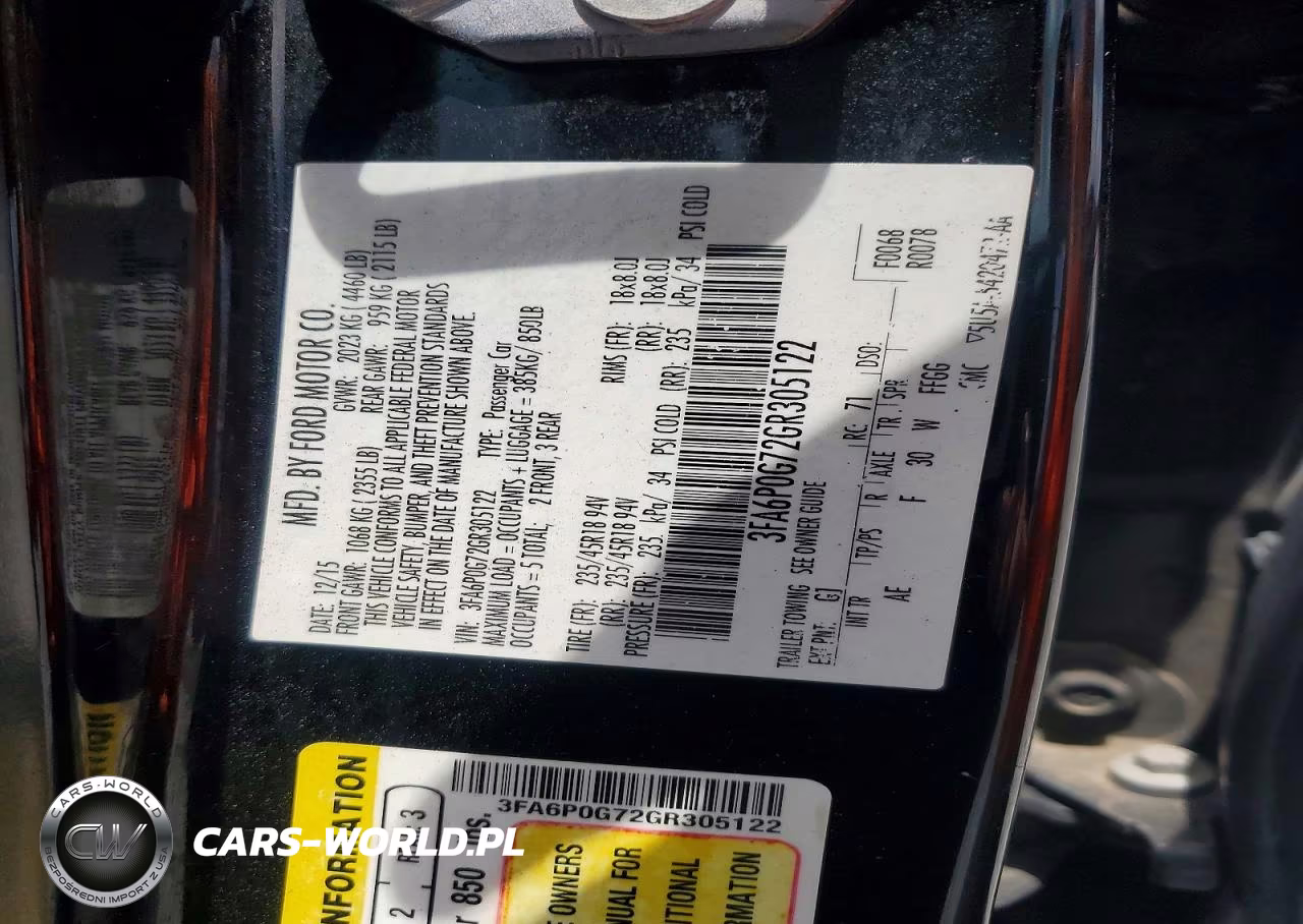 2016 Ford Fusion S VIN:3FA6P0G72GR305122 - 13