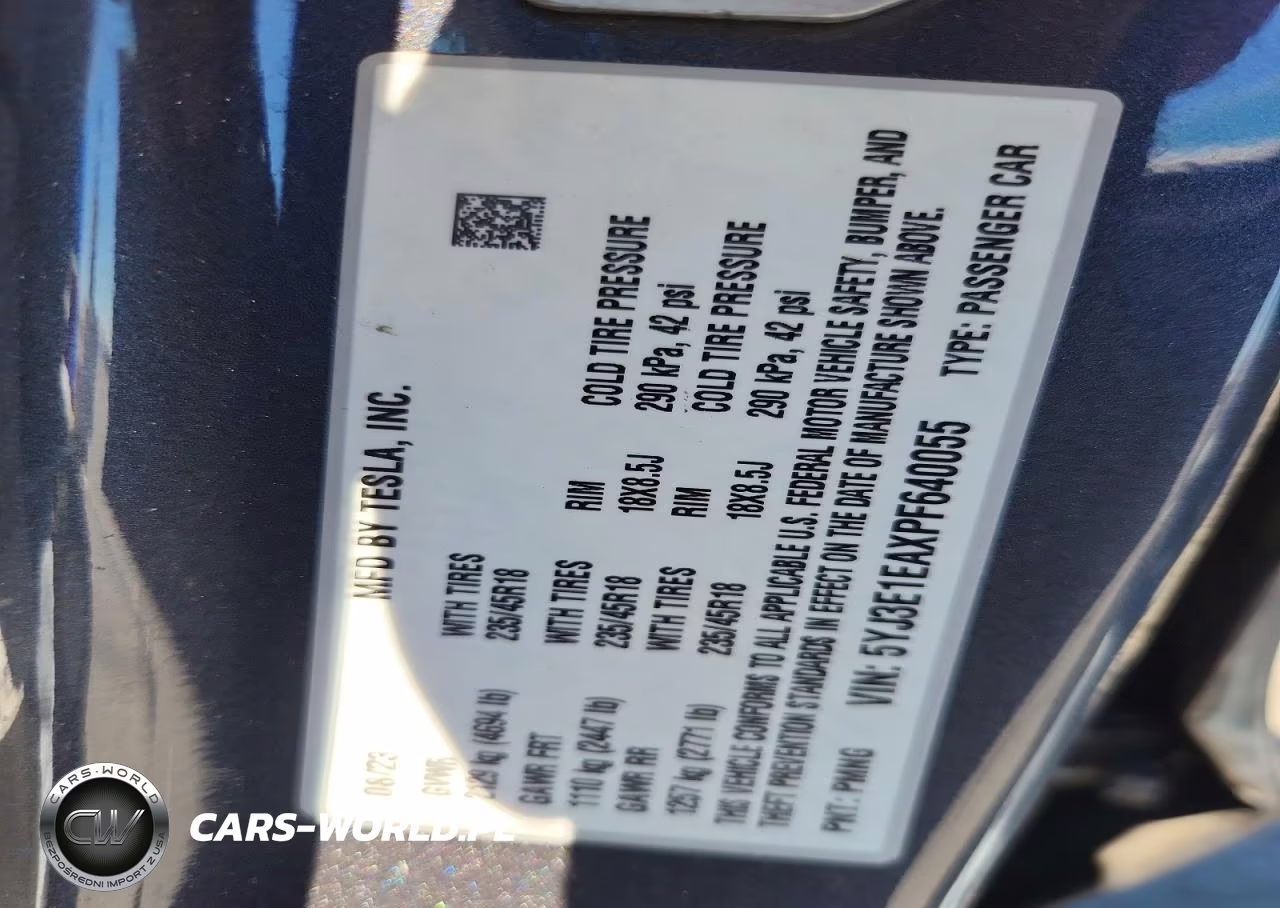 2023 Tesla Model 3 VIN:5YJ3E1EAXPF640055 - 12