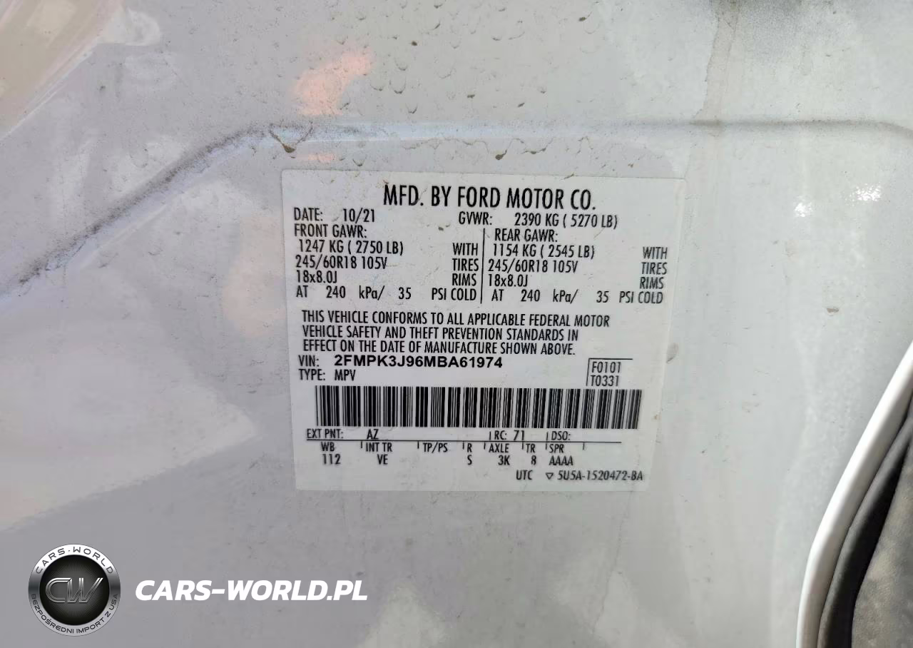 2021 Ford Edge Sel VIN:2FMPK3J96MBA61974 - 13