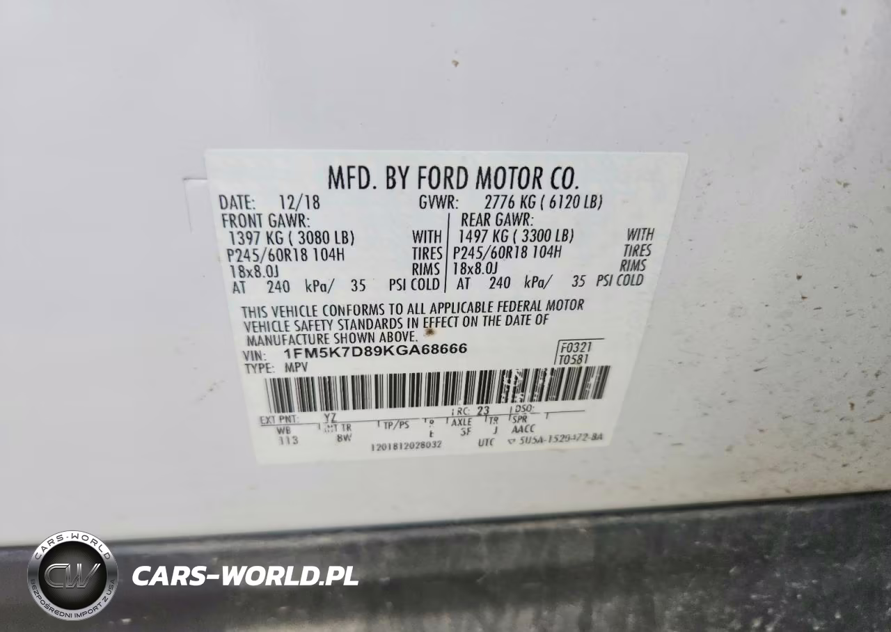 2019 Ford Explorer Xlt VIN:1FM5K7D89KGA68666 - 13