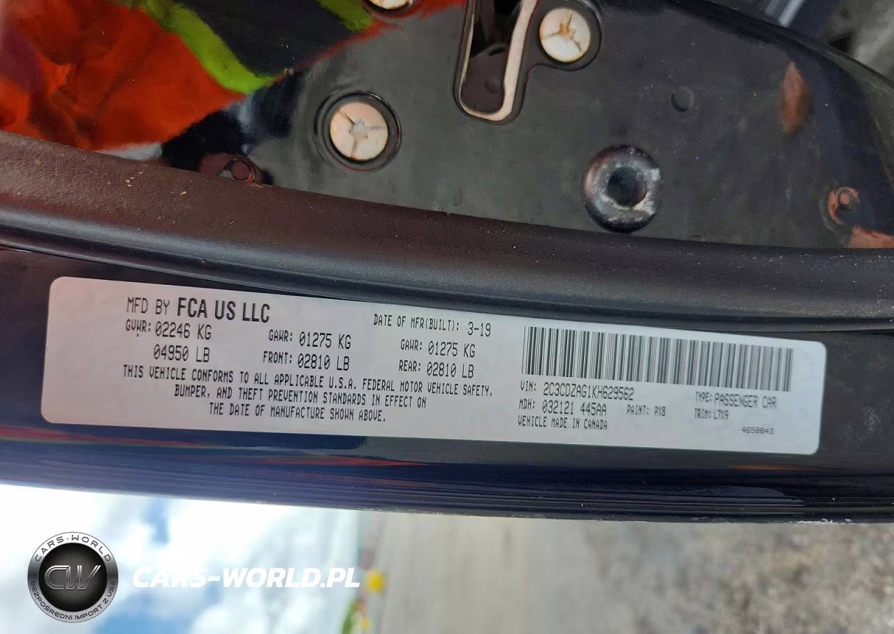 2019 Dodge Challenger Sxt VIN:2C3CDZAG1KH629562 - 13