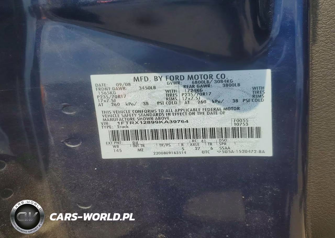 2009 Ford F150 Super Cab VIN:1FTRX12899KA39764 - 12