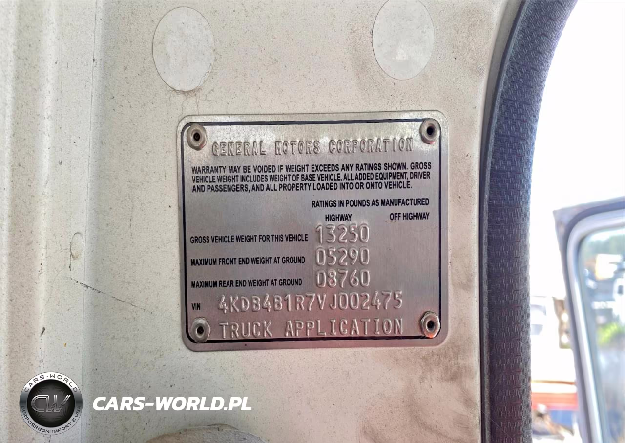 1997 GMC 4000 W4S042 VIN:4KDB4B1R7VJ002475 - 12