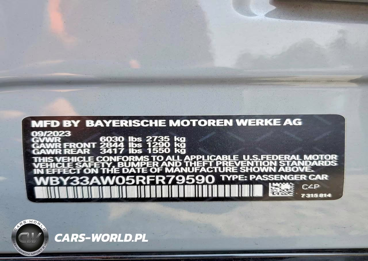 2024 BMW I4 M50 VIN:WBY33AW05RFR79590 - 14