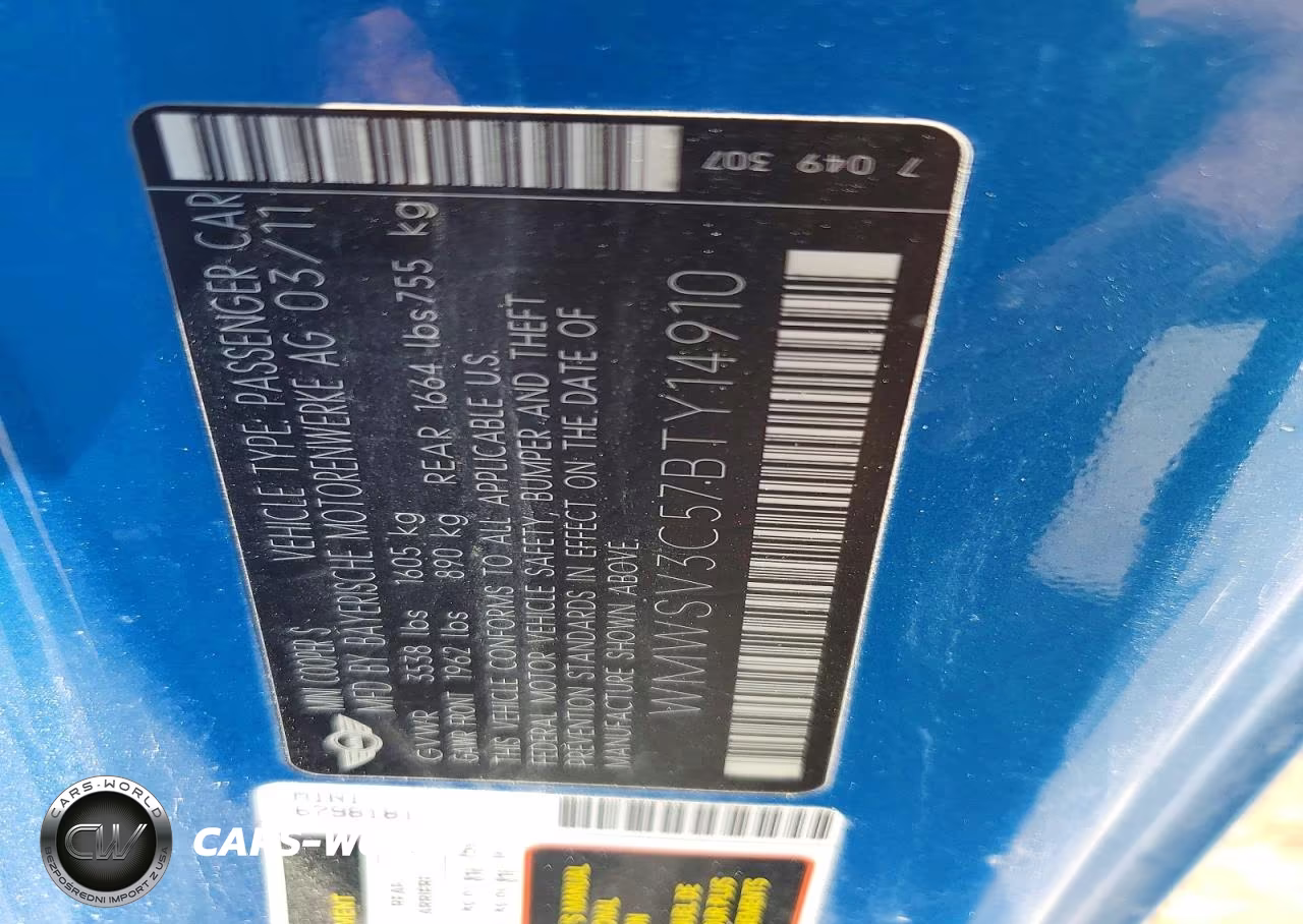 2011 Mini Cooper S VIN:WMWSV3C57BTY14910 - 12