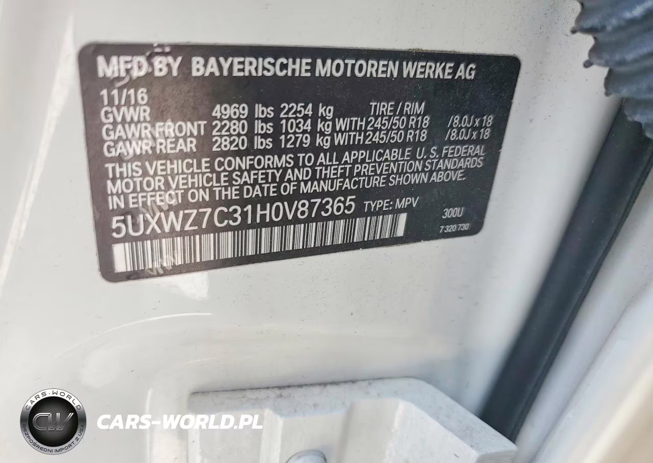 2017 BMW X3 Sdrive28I VIN:5UXWZ7C31H0V87365 - 14