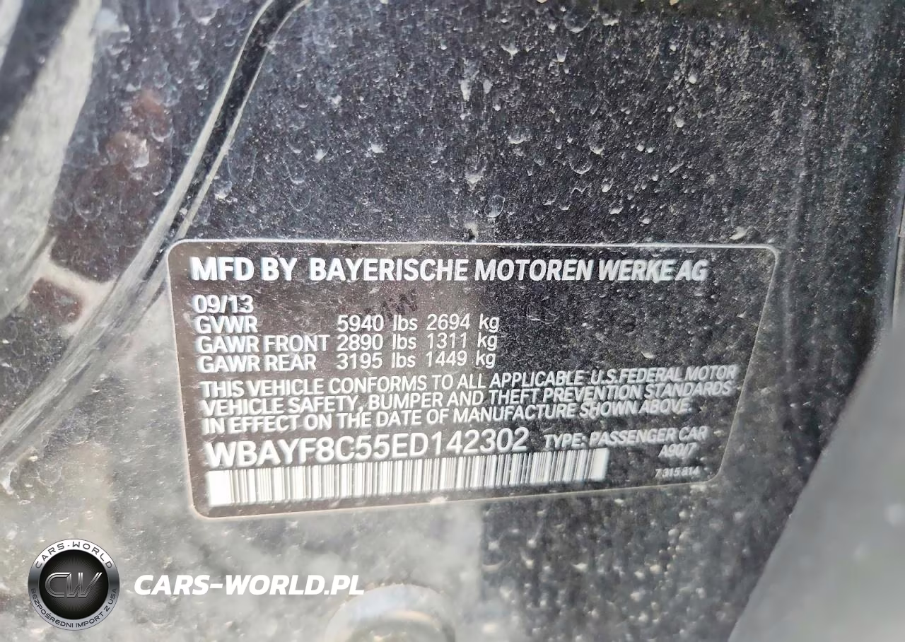 2014 BMW 750 Lxi VIN:WBAYF8C55ED142302 - 13