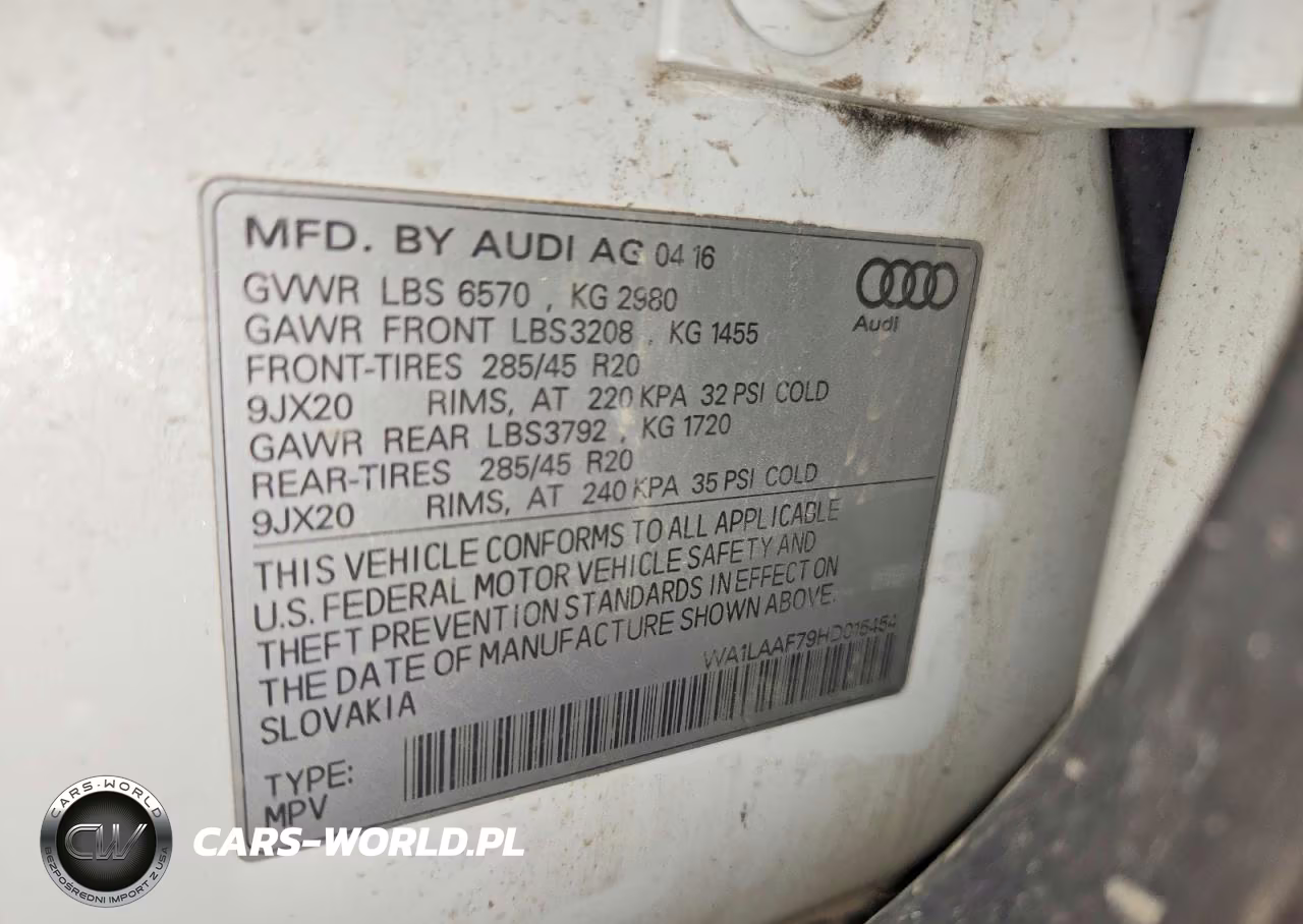 2017 Audi Q7 Premium Plus VIN:WA1LAAF79HD015454 - 13