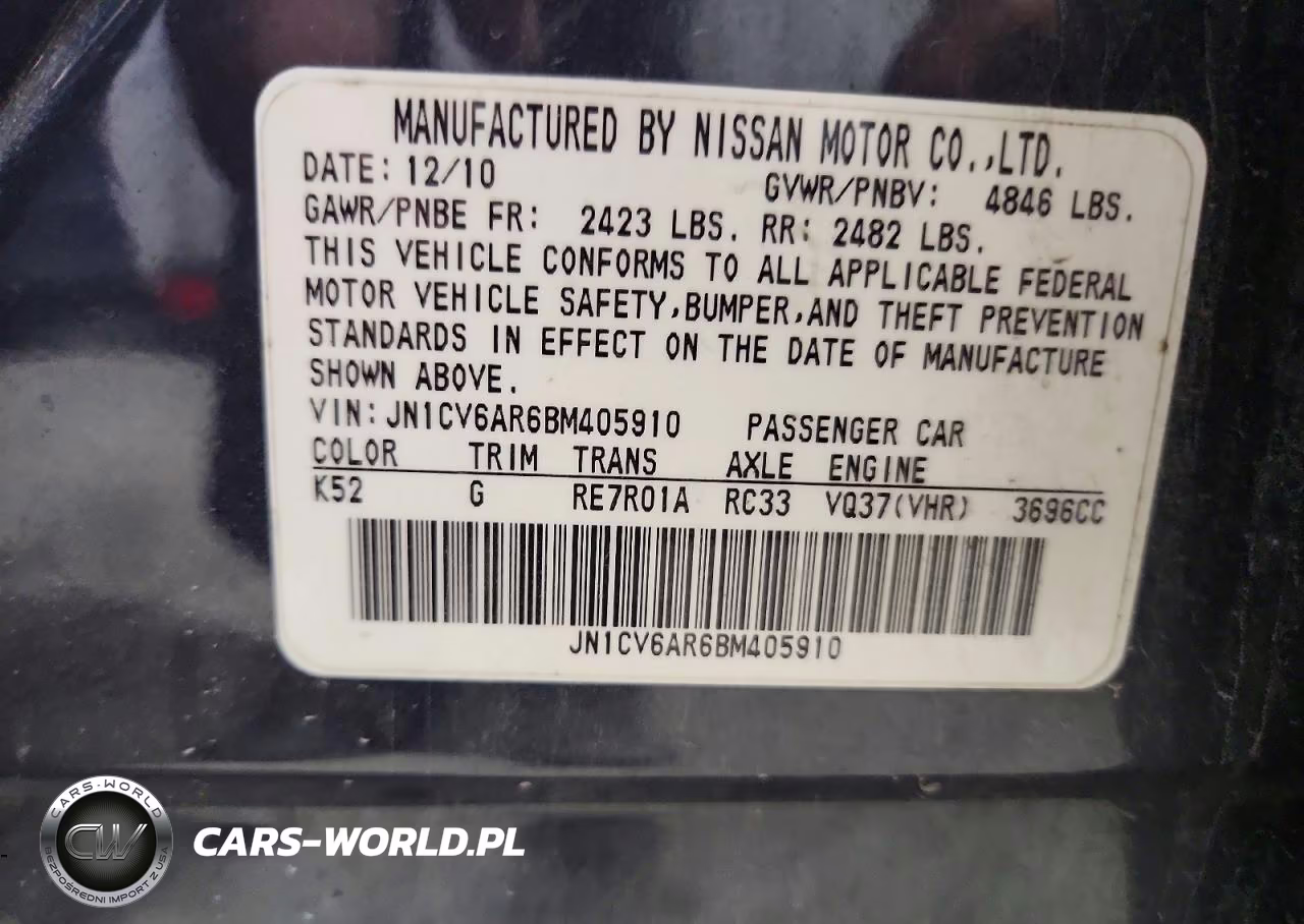 2011 Infiniti G37 Sedan X VIN:JN1CV6AR6BM405910 - 12
