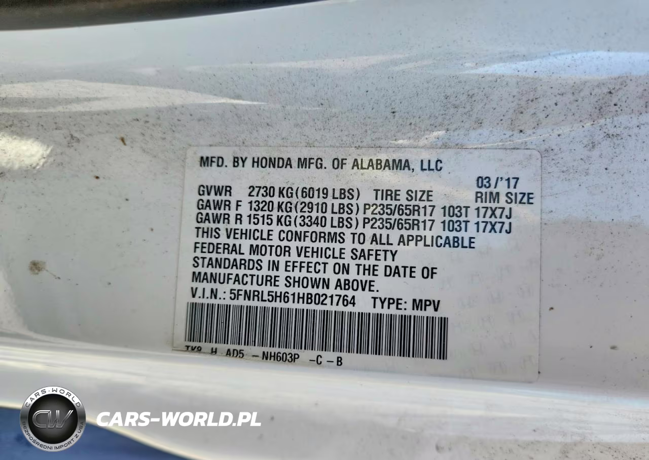 2017 Honda Odyssey Exl VIN:5FNRL5H61HB021764 - 13