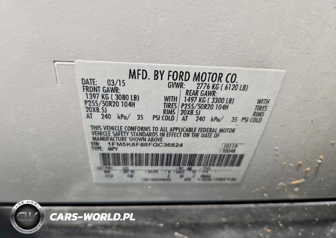 2015 Ford Explorer Limited VIN:1FM5K8F88FGC36824 - 12