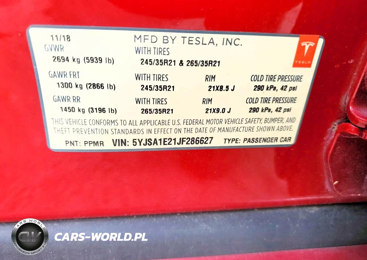 2018 Tesla Model S VIN:5YJSA1E21JF286627 - 12